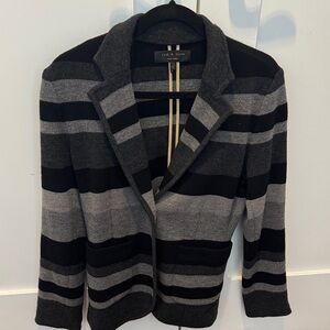 Rag & Bone Charcoal and Black Striped Jacket